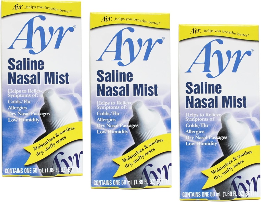 Ayr Saline Nasal Mist 50 mL (πακέτο των 3)