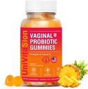 UniVitaSion Κολπικά Προβιοτικά Gummies για τις γυναίκες, 50 δισεκατομμύρια CFUs - PH Ισορροπία, Κολπική οσμή, Κολπική Χλωρίδα, Θεραπεία Μόλυνσης της Μαγιάς για τις γυναίκες, Βιταμίνη C για την υγεία του ανοσοποιητικού, Χαβανέζικη γεύση ανανά