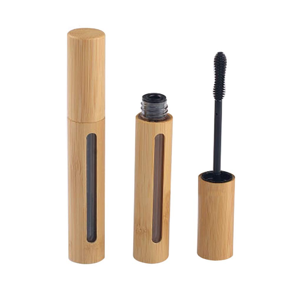 2Pcs 6 ml High-Grade Bamboo Mascara Tube Şişes Vials Reusable Reutable Boş Gözlash Krem Konteyner Şişesi Eyelash Wand ve Castor Oil için, Eyelash Büyüme Yağı, DIY Mascara Seyahat Şişeleri