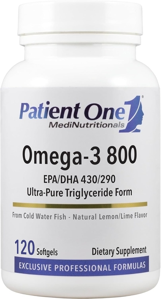 Hasta One Omega-3 800 | Kalp, Bilişsel ve Ortak Sağlığı Desteklemek için Tamam * | Omega-3 EPA ve DHA ile Balık Yağı | 120 Softgels