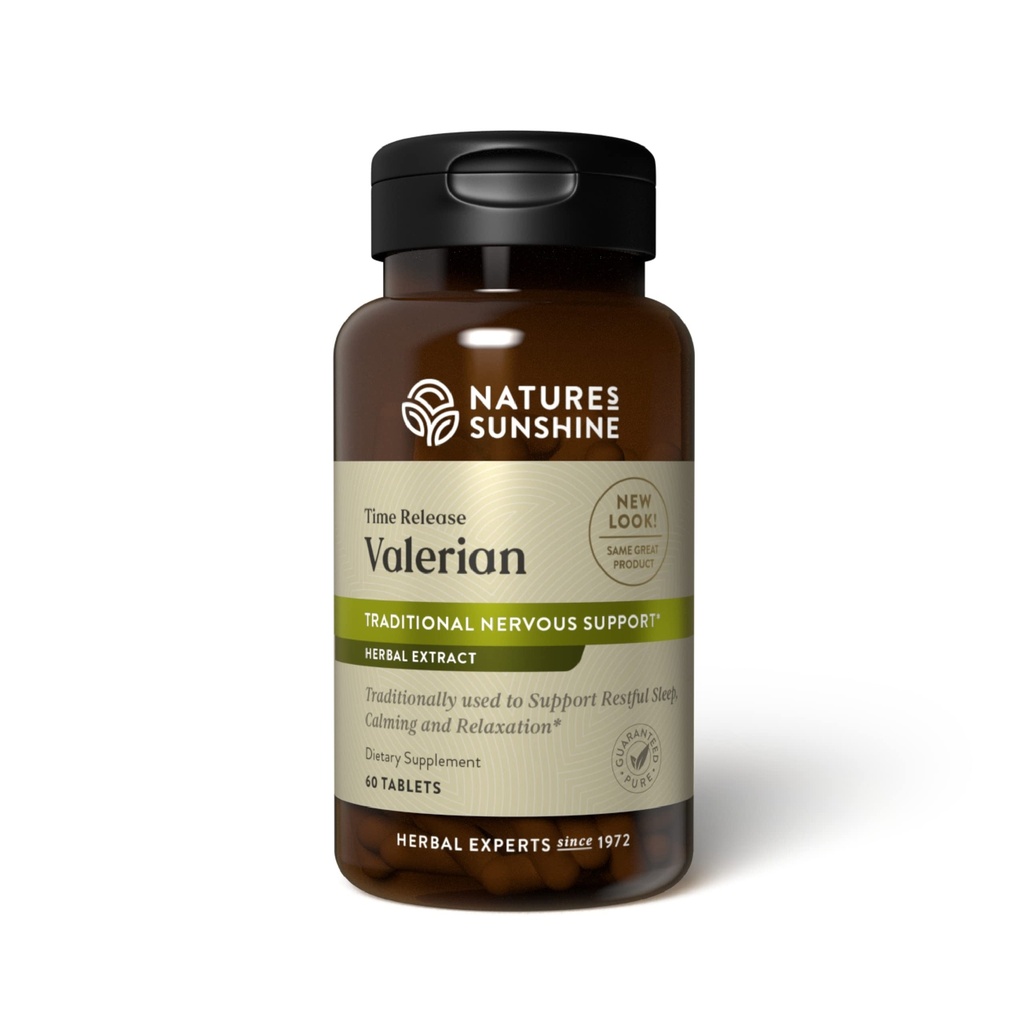 Nature's Sunshine Valerian Root Extract Time Release, 60 κάψουλες 