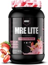 REDCON1 MRE Lite σκόνη πρωτεΐνης τροφίμων, φράουλα Shortcake - χαμηλή Carb & Whey Free Meal Replacement with Animal Protein Blends - Easy to Digest Supplement Made with MCT Oils (30 services)