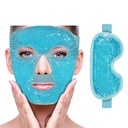 ZNÖCUETÖD Soğutma Buz Yüz Göz Maskesi Puffiness, Bag Under Eyes,Sinus, Redness,Pain Relief,Dark Circles, Migraine,Hot/Cold Pack with Soft Plush Backing (Mavi Maskesi)