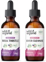 Vahşi ve Organik Süt Butle Tincture 2 fl oz & Liver Cleanse Tincture 2 fl oz