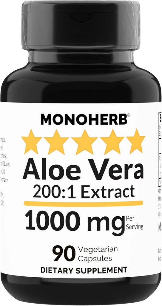 MONOHERB Αλόη Βέρα 1000 mg - Εκχύλισμα 200x - 90 Καψάκια