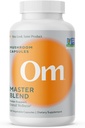 OM Master Mix Mushroom Capsules - Organik Mushroom Supplement with 10 Mushrooms and Ashwagandha – Destek Immunity, Gut Health & Stress Relief, 168 Kont (56 Hizmet)