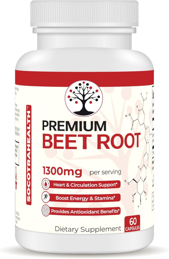 Arıt Kök Capsules - Premium Organik Arıtroot Toz - Nitrik Oksit Tamam - Kalp Sağlığı, Circulation and Stamina Support - Non-GMO - 60 Vegan Capsules