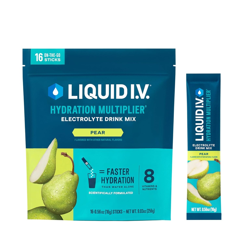 Liquid I.V.® Hydration Multiplier - Pear | Electrolyte Powder Drink Mix | 1 Pack (16 Servings)