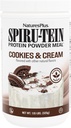 NaturesPlus SPIRU-TEIN Shake - Cookies & Cream - 1.15 lbs, Spirulina Protein Powder - Αντικατάσταση γεύματος με βάση το φυτό, Βιταμίνες & Ορυκτά για την Ενέργεια - Χορτοφαγικά - 15 Σερβιέτες