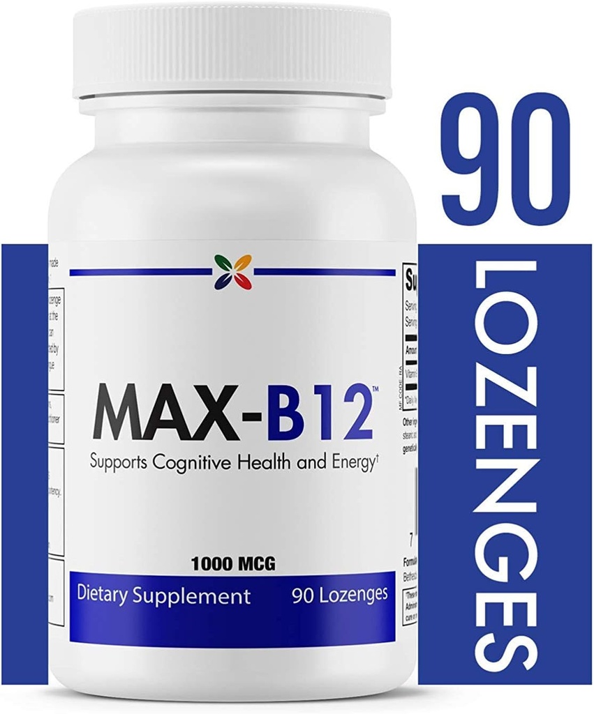 Aging Now - MAX-B12 Lozenges 1000 MCG - B12 1000 Telefon - Immune Support, Natural Energy and Brain Support Supplement - Supports Stress Relief - Natural Sleep Aid - 90 Lozenges
