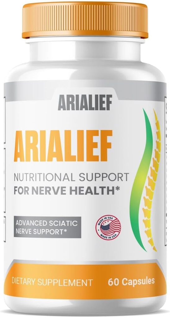 (1 Pack) Arialief Sciatica Support Capses, Arialief Advanced Formula Sciatica Relief Supplement, Nerve Relief Supplement, Extra Strength Sciatic Nerve Soothing Formula Κάψουλες (60 Κάψουλες)