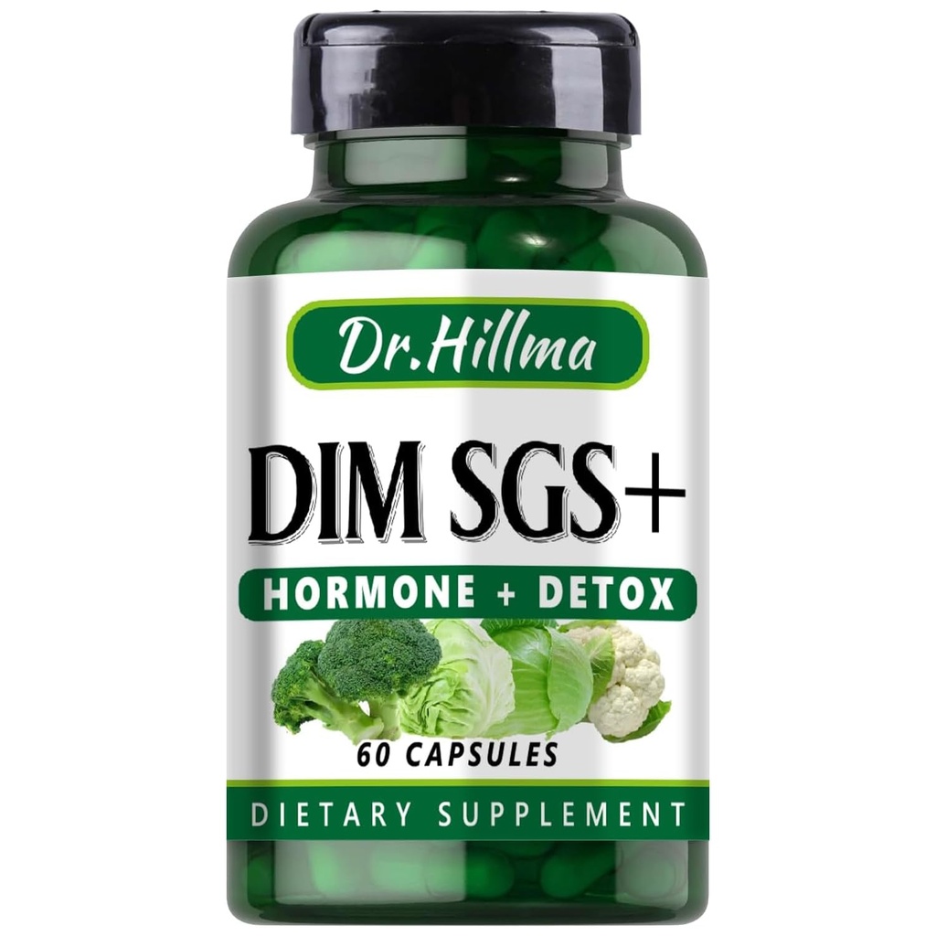 Dim Hormon Detox Supplement 200Mg Diindolylmethane Kadınlar için Normal Estrogen Supplement, Hormonal Acne Hot Flashes Supplements, Menopause Support, Supports Detoxification (60Capsules)