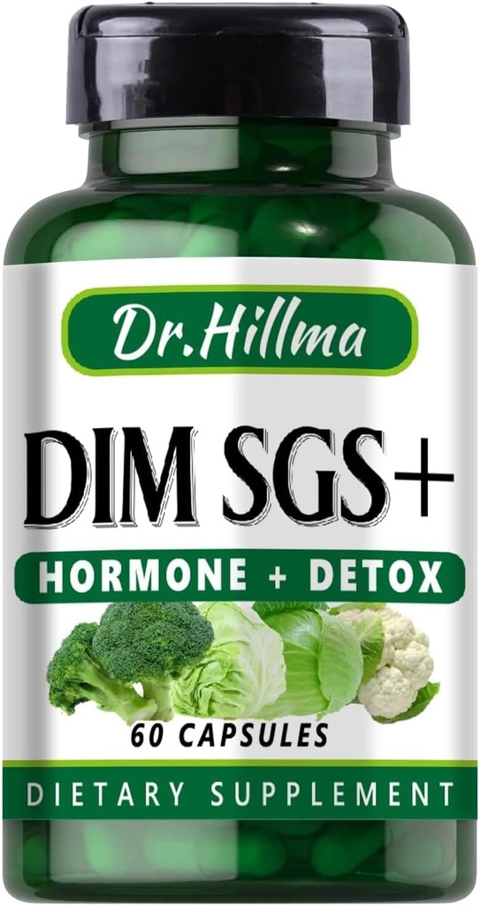 Dim Hormon Detox Supplement 200Mg Diindolylmethane Kadınlar için Normal Estrogen Supplement, Hormonal Acne Hot Flashes Supplements, Menopause Support, Supports Detoxification (60Capsules)