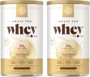 SOLGAR Grass Fed Whey to Go, Vanilla - 11.9 oz, 2 Paket - Grass-Fed Whey Protein Toz - rBGH Free, Non-GMO, Gluten Free - 26 Toplam Hizmetler