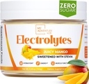 Adventure to Fit Zero Sugar - Mango Electrolytes Toz - Tüm Doğal Malzemeler ile Caffeine Free Energy - Vegan, Keto & Paleo - Sugar Free Electrolytes Hydration Drink Mix - 37 Hizmetler