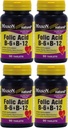 Mason Βιταμίνες Folic Acid B-6 & B12 Heart Health Formula 90 δισκία ανά συσκευασία φιάλης 4 Total 360 δισκία