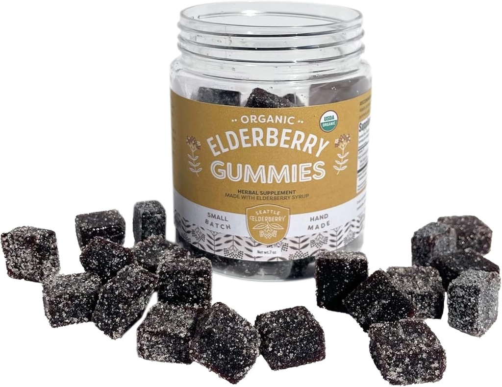 Gummies – Πεντανόστιμο, χωρίς γλουτένη, χωρίς ζελατίνη συμπλήρωμα βοτάνων με ισχυρά ανοσοποιητικά οφέλη από μόνο οργανικά συστατικά σε μικρές παρτίδες στις ΗΠΑ - 7oz