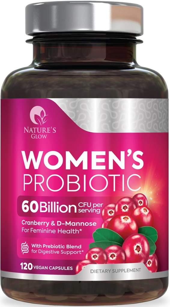 Probiotics For Women 60 Billion CFU Per Serving - Women's Probiotic For Digestive Health 16 Unique Strains - Daily Vaginal PH Balance & Feminine Health Support, Womens Probiotic - 120 Capsules