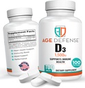 1500 IU Vitamin D3-100 D3 Kalp Sağlığı için Tabletler, Immune Support, & Muscle Function Support - High Dose Vitamin D Supplements for Women & Men - 35.7 mcg Vitamin D3 Tabletler
