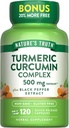 Nature's Truth Turmeric Curcumin Complex 500 mg Plus Black Pepper Extract, 12...
