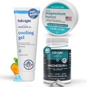 Wellness: Magnesium+ 500 MG 60 Caps, Μαγνήσιο Βούτυρο Σώματος 4oz & Ψύξη Gel 4oz – Υποστήριξη ύπνου, μυών, και άνεση φυσικά