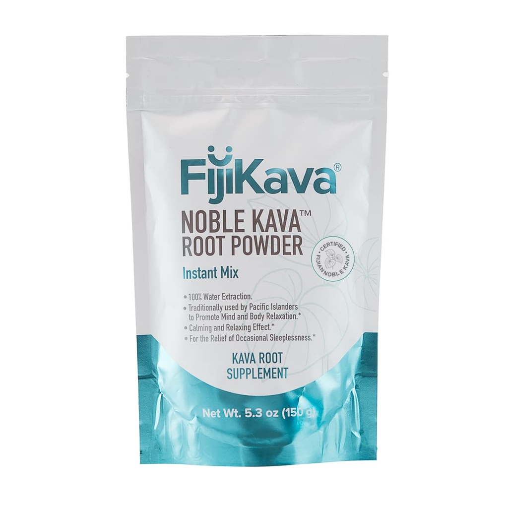 FijiKava Instant Kava Kava Toz 150g – Premium Kava Kök Toz Yüksek Kavalactone Content – Calmness, Stres Yardımı ve Uyku Desteği – Easy-to-Mix