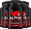 Alpha Stallion Pills Official Formula - AlphaStallion Capsules High Performance Formula - Maximum Strength, Alpha Stallion All-Natural Formula, StallionAlpha Reviews (5 Pack - 300 Capsules)