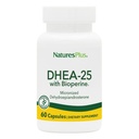 Natures Plus DHEA-25 με Βιοπερίνη - 60 Κάψουλες - Χωρίς γλουτένη - 60 Μερίδες