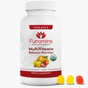 Organik Gummy MultiVitamins, 11 Temel Nutrients, Çocuklar ve Yetişkinler için, Vegan, 60 Kont; Assorted Strawberry, Lemon, Orange Flavors