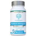Rhodiola & Ashwagandha ile L-Theanine - Ödül Kazanan Ashwagandha KSM-66 600 mg & 1500 mg Rhodiola (3% Rosavins -% 1 Salidrosides) Tüm kök eşdeğer- adaptojen combo- Hiçbir yapay dolgu yok
