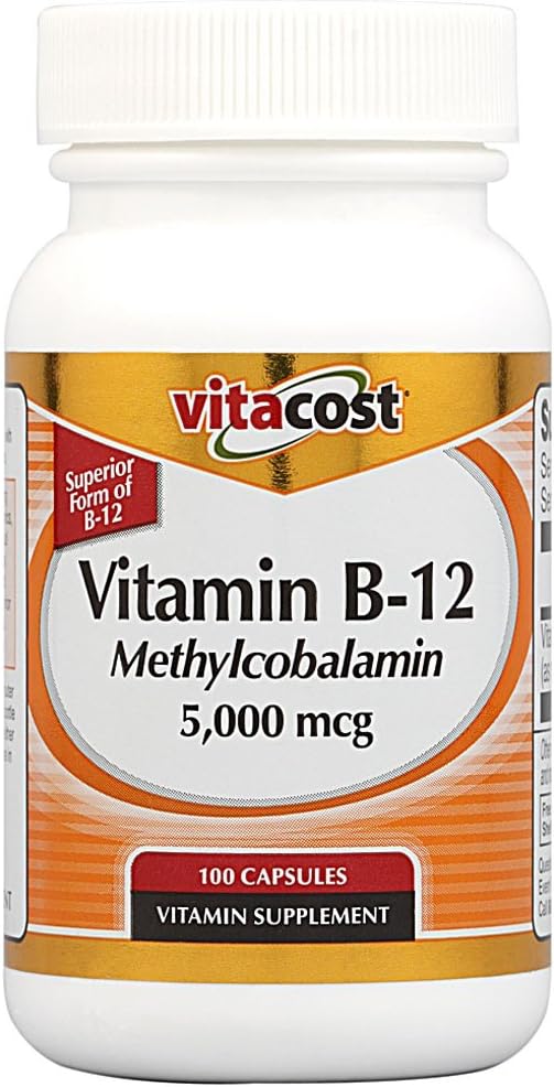 Vitacost Vitamin B-12 Torchcobalamin - 5000 mcg - 100 Capsules