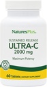 NaturesPlus Ultra-C 2000 mg - 60 Tabletler - Rose Hips ile C vitamini - Immune & Antioxy Support - Vegetarian, Gluten Free - 60 Hizmetler