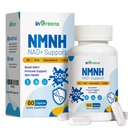 500mg NMNH, NMN συμπλήρωμα εναλλακτική λύση με NR, TMG, ρεσβερατρόλη, COQ10, NAD συμπλήρωμα, Αντι γήρανση, ενέργεια, Boost NAD+ Επίπεδα, 60 κάψουλες