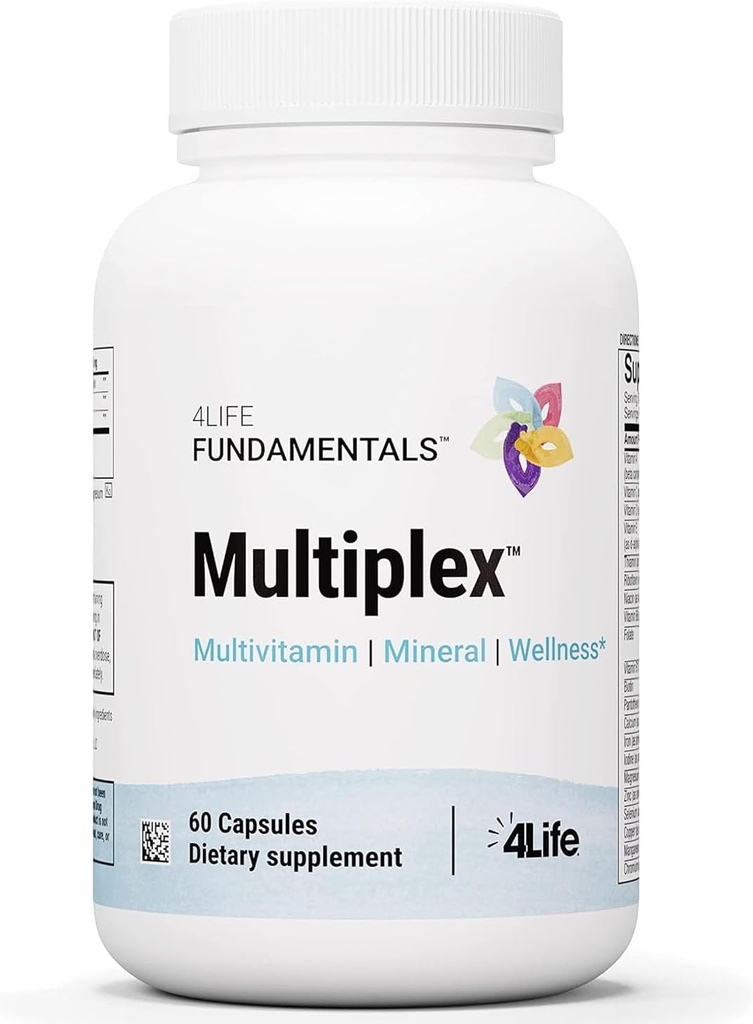 4Life multiplex, 21 Temel Vitaminler ve Mineraller, Sağlık ve Immune Sistemi A, B, C, çinko, Biotin ve Daha Fazlası - 60 Capsules