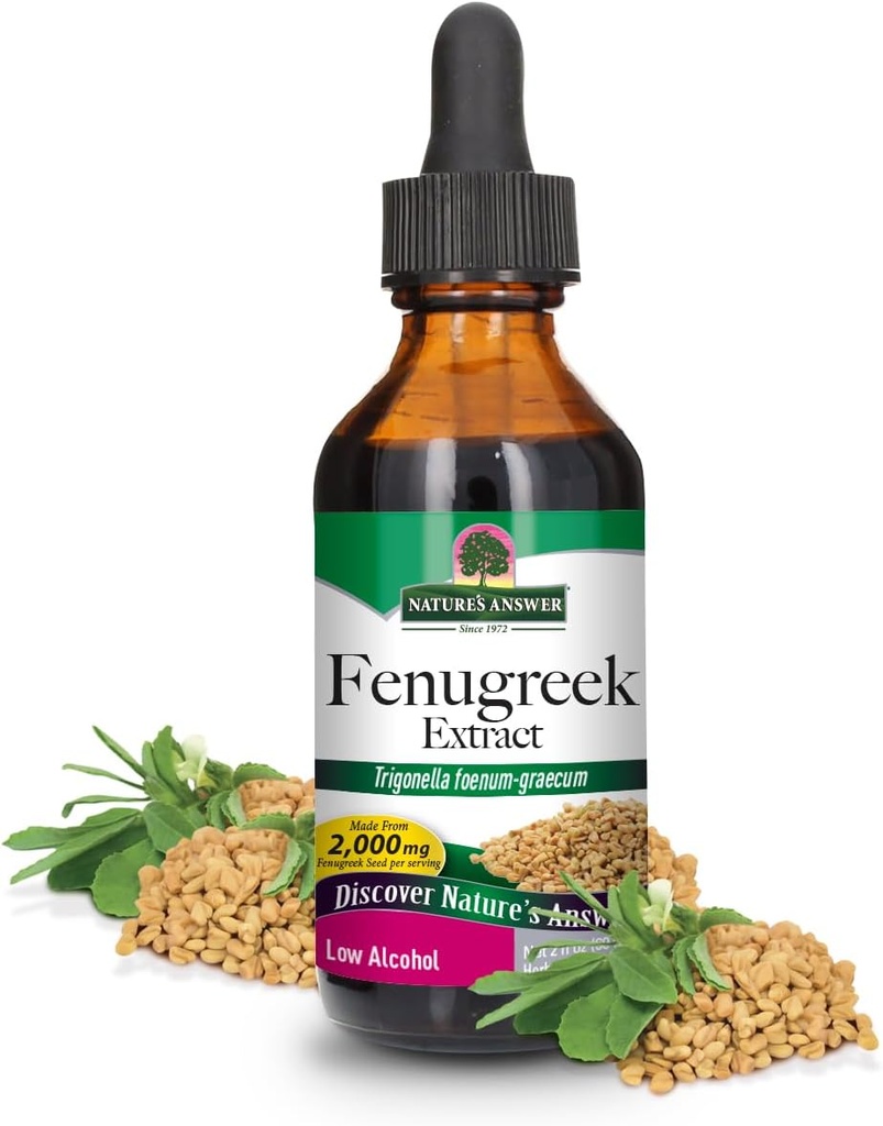 Doğanın Yanıtı Fenugreek Tohumu Organik Alkolle, 2Fluid Ounces