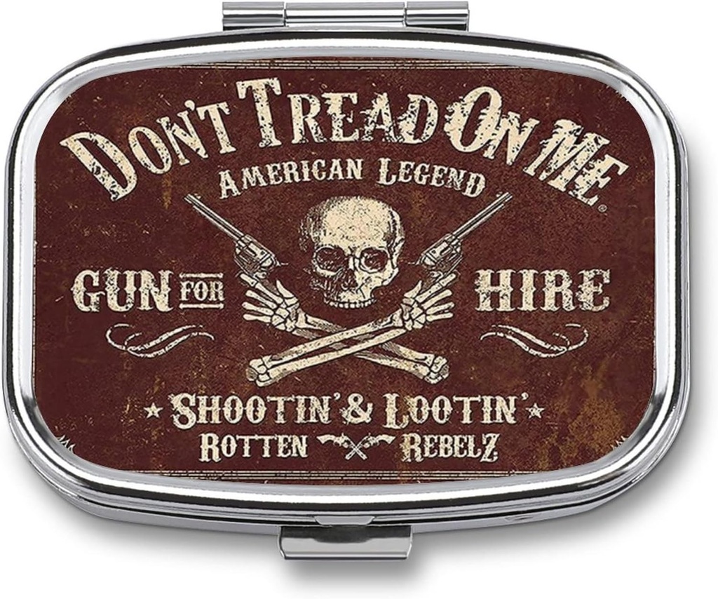 Μέταλλο 2 Διαμέρισμα χάπια Organizer Ταξίδι φιλικό Φορητό συμπαγές κουτί χάπι χαριτωμένο θήκη χάπι, για πορτοφόλια τσέπης καθημερινή φορητή ιατρική βιταμίνη Tablet αποθήκευσης, samll, 20220813.0 Ουγγιά