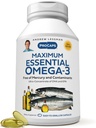 ANDREW LESSMAN en Essential Omega-3 Unflavored, 60 Softgels - Ultra-Pure Omega-3 Fish Oil 1200 mg-High DHA, No Mercury Supplement-Küçük, Easy to Sw Fish Oil Capsules