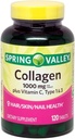Spring Valley Collagen 1000 mg Per Tablet, Plus Vitamin C, Type 1 & 3, 120ct by Equate