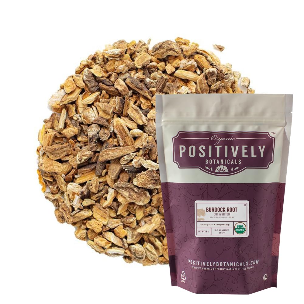 Organik Olumlu Botanik Şirketi, Burdock Root, Herbal Tea Loose Leaf Botanical, 16 Ounce