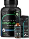 Zenmen Immune Support Bundle: Πράσινες μαύρες κάψουλες Walnut και Monolaurin
