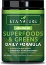 50 Super Greens Toz - Yeşiller Meyveler ve Sebzeler Supplements - Supergreens Green Toz Enerji, Digestion, Vitality & Immunity - 30 Alan ve Non-GMOMO