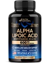 Alpha Lipoic Acid 600 mg - ALA Supplement Antioksi for Nerve, Energy & Metabolism Support - Ekstra Kuvvet Benfotiamine, B1 & B12 - Lab Tested, Non-GMO & Vegan - 120 Capsules, 2 Ay Supply & Metabolism Support - Ekstra Kuvvetler