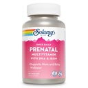 SOLARAY DHA & Iron ile Günlük Prenatal Multivitamin, Prenatal Vitaminler ve Mineraller Bekleyen Anneler için, Easy Morning Herbal Mix & Whole Food Base, Lab TY, 90 Hizmet, 90 VegCaps