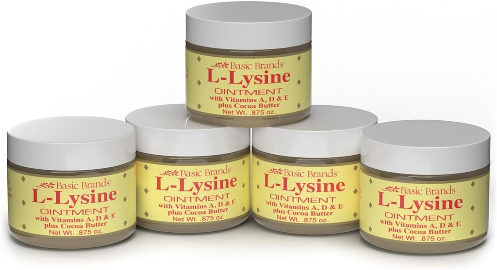 Βασικά οργανικά L-Lysine Ointment 0,87 oz (πακέτο των 5)