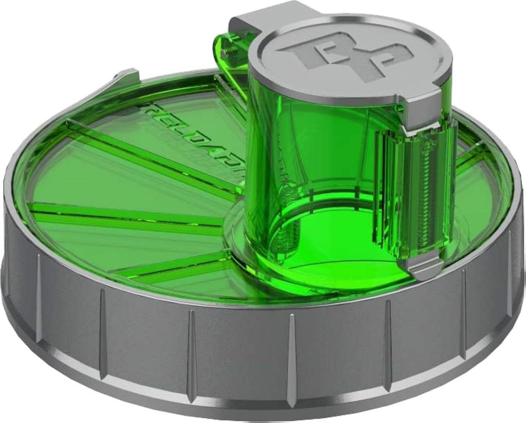 XL Protein Scoop και συμπλήρωμα συνημμένο χωνί για Pre και Post Σκόνες προπόνησης, BPA δωρεάν, Spill Proof dispenser, Universal ταιριάζει τα περισσότερα εμπορευματοκιβώτια προϊόντων, Electric Lime, Reload Pro