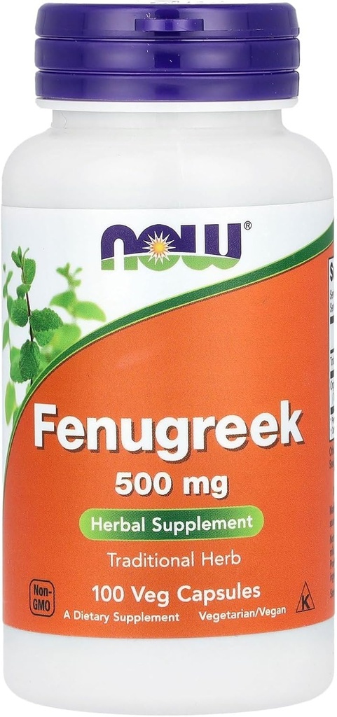 Şimdi Gıdalar Şimdi FOENUGREEK 500MG, 100 CT