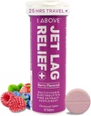 1Above Jet Lag Relief Tablets - Berry-Flavored Effervescent Multivitamin with Pycnogenol Travel Supplement for Hydration, Energy, Immune Support and Faster Recovery - Flight Essential, 10 Tablets