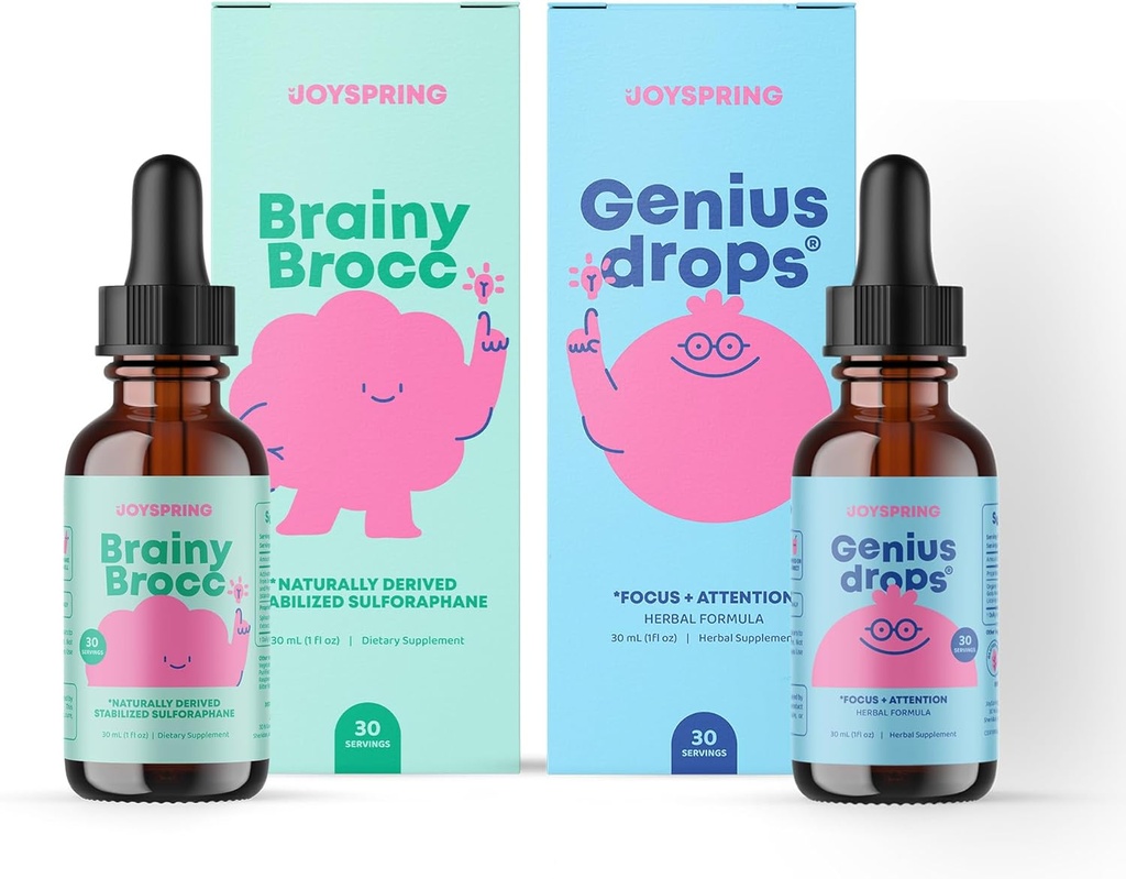 JoySpring Genius Drops ve Sulforaphane Supplement for Kids
