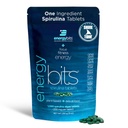 ENERGYBITS - Organic Spirulina Tablets - Plant-Based Algae Superfood - for Focus, Fitness, Energy - Plant Protein - Gluten Free - Collagen, Vitamin B12, Omega 3 - Keto & Vegan - 1000 Algae Tablets