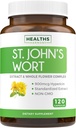 St John's Wort Capsules - Güçlü & Potent Saint John's Wort Extract & Whole Herb Kompleksi Günlük Mood Desteği için 900mcg Hypericin - Vegan Non-GMO & Lab Doğrulandı (120 Caps)